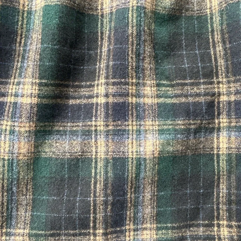 Gap Vintage Women's 12 Y2K Black Wool Pleated Plaid Mini Skirt Preppy Academia